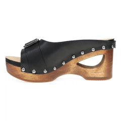 Adeline Black Calf Wood
