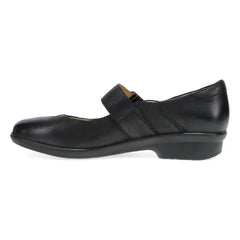 Collette Wide Black Burnished Nubuck