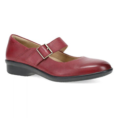 Collette Wide Red Burnished Nubuck