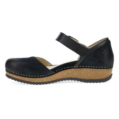 Mae Black Burnished Suede