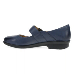 Collette Wide Navy Burnished Nubuck