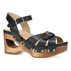 Alanna Black Calf Wood
