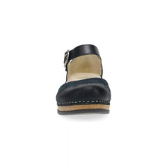 Mae Black Burnished Suede