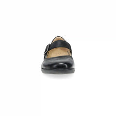 Collette Wide Black Burnished Nubuck
