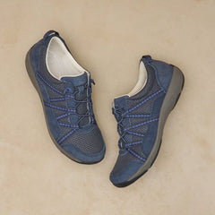 Harlyn Wide Navy Suede