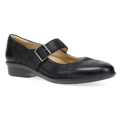 Collette Wide Black Burnished Nubuck