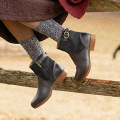 Monique Black Burnished Calf