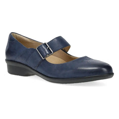 Collette Wide Navy Burnished Nubuck